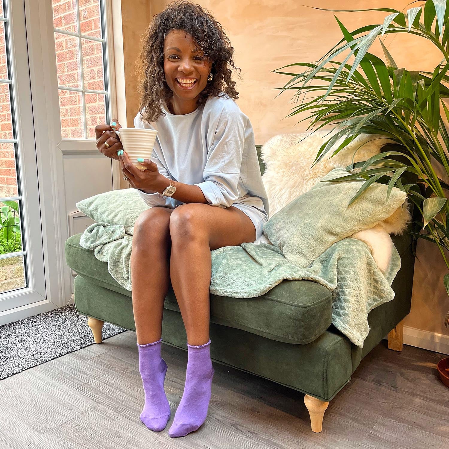 Bamboo Ankle Socks - Sea Urchin