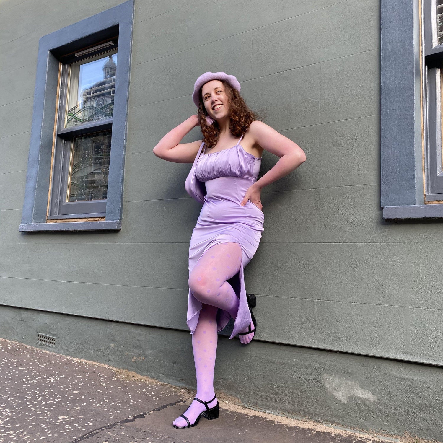 40 Denier Polka - Cassis de Violet - Snag