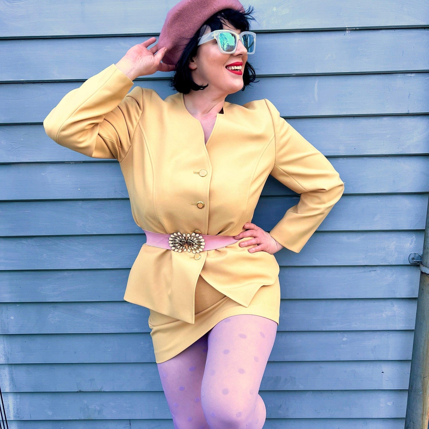 40 Denier Polka - Cassis de Violet - Snag