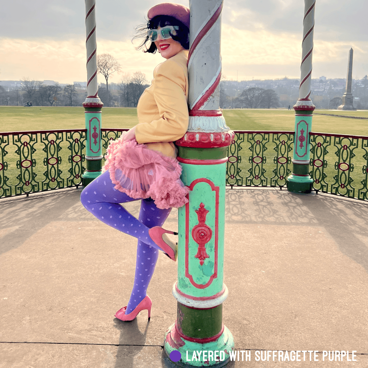 40 Denier Polka - Cassis de Violet - Snag