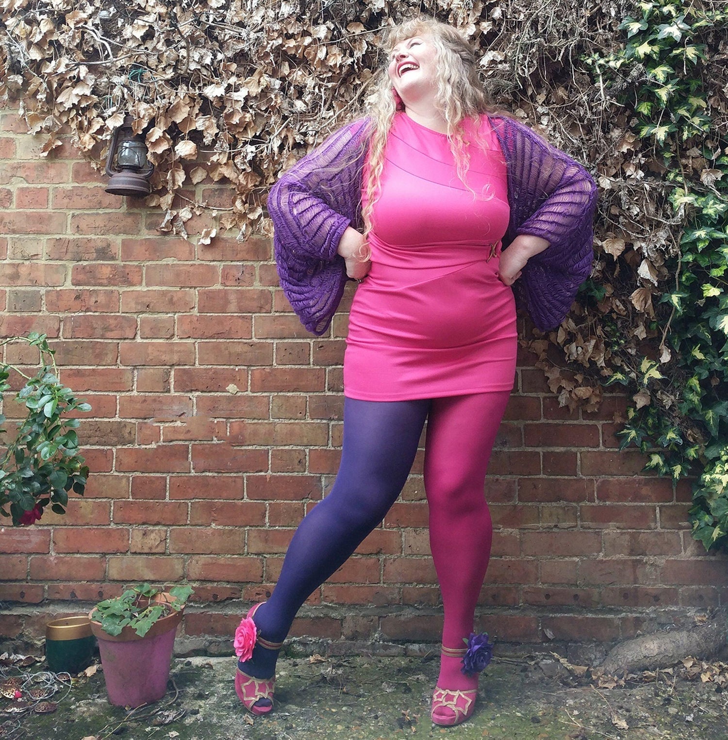 80 Denier Duo Tights - Suffragette Pie - Snag