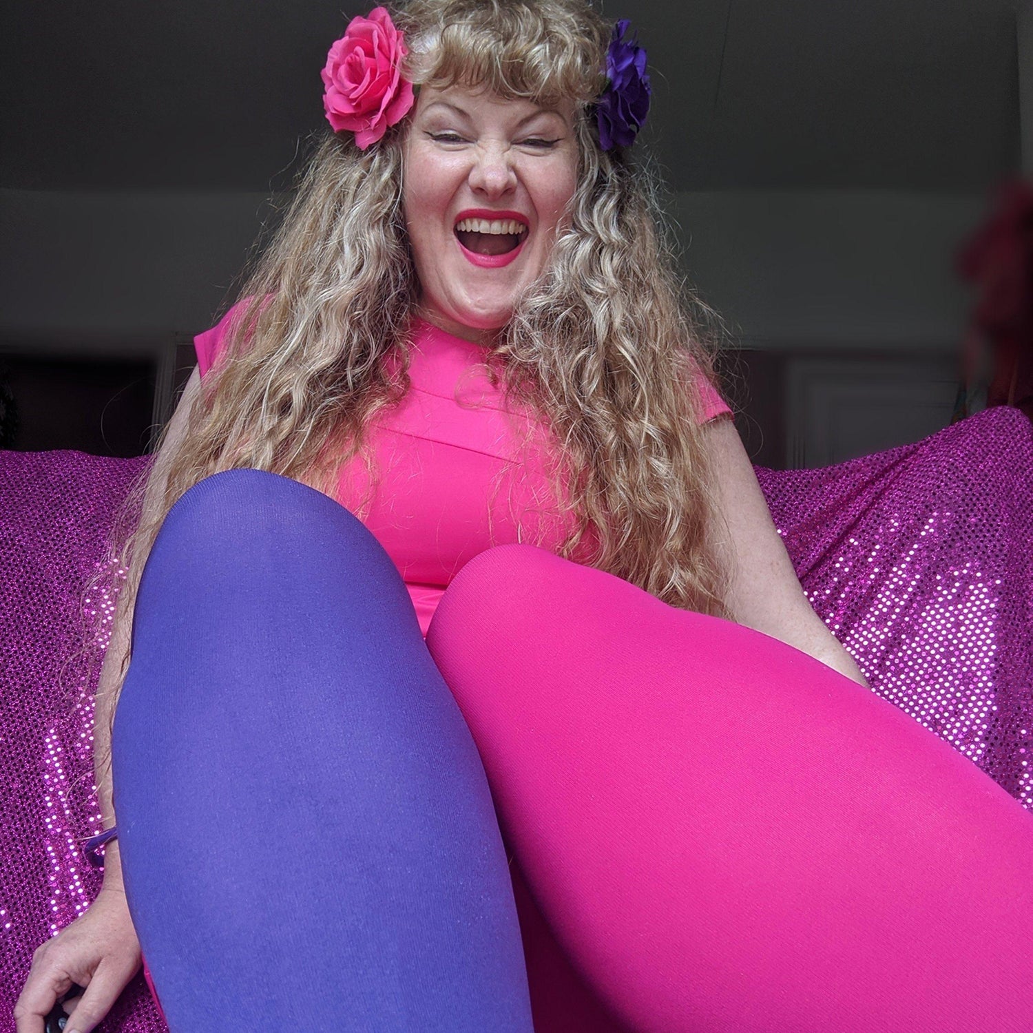 80 Denier Duo Tights - Suffragette Pie - Snag