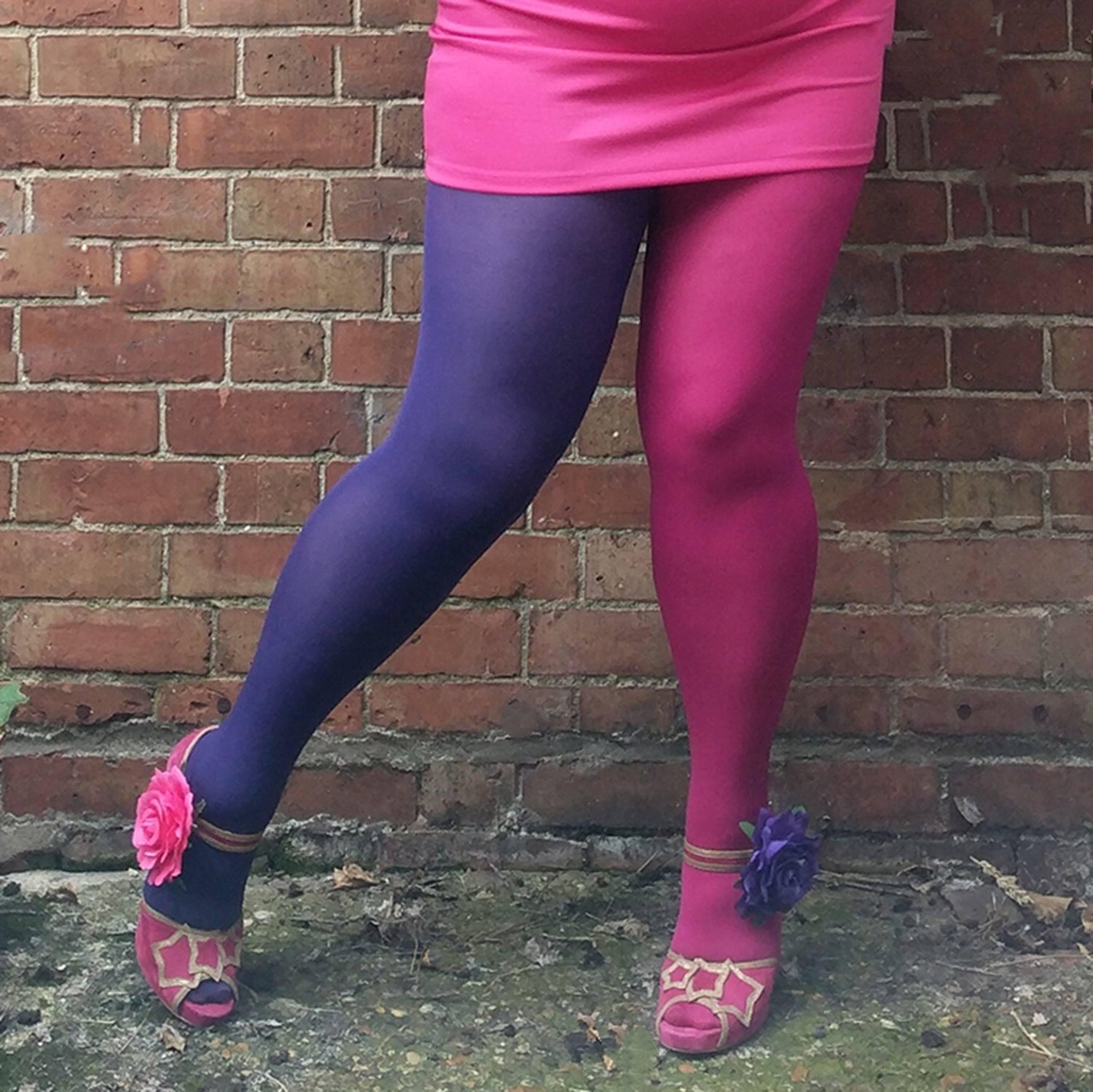 80 Denier Duo Tights - Suffragette Pie - Snag