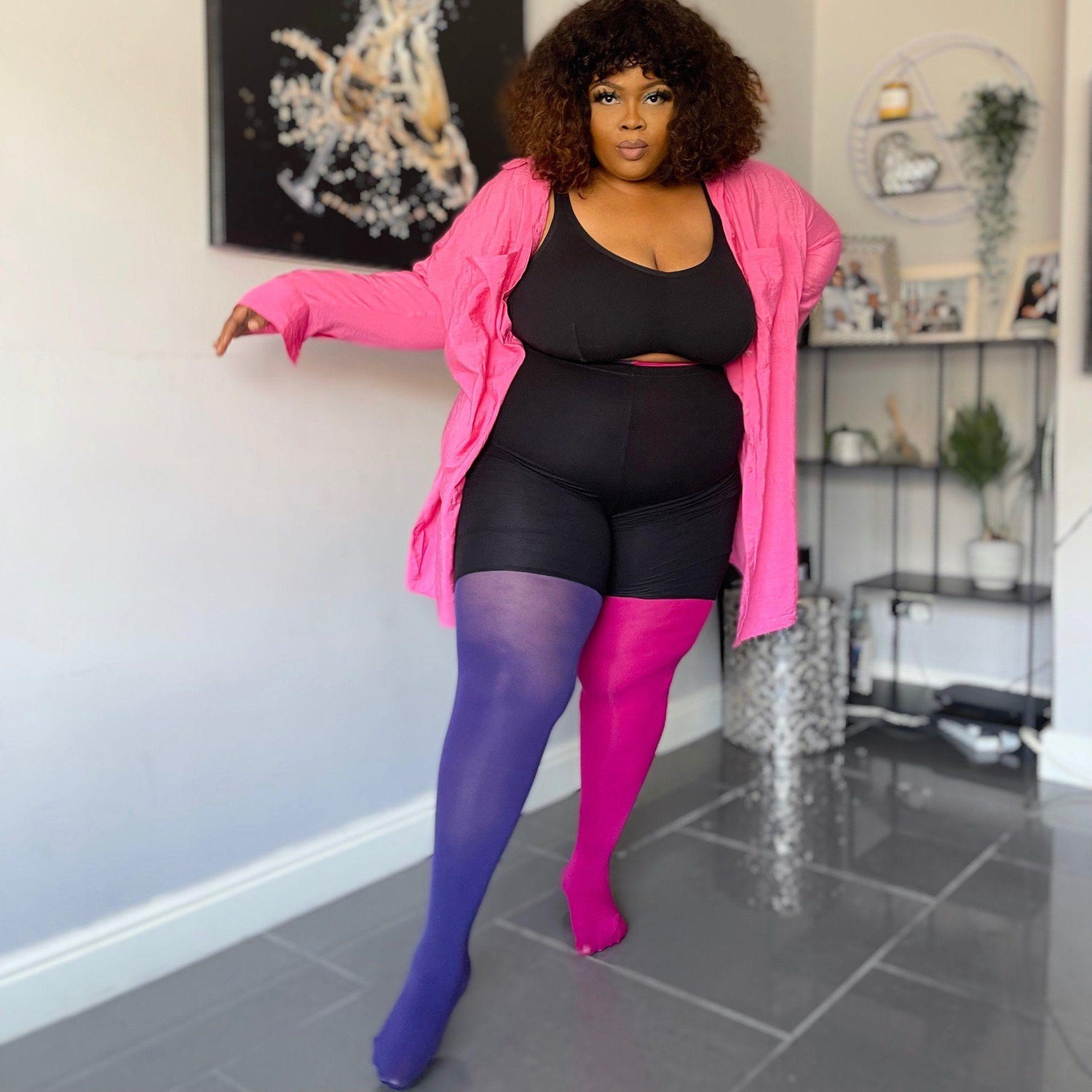 80 Denier Duo Tights - Suffragette Pie - Snag