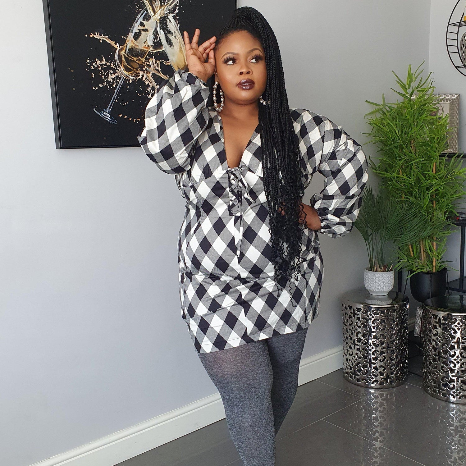 80 Denier Marl Tights - Rainy Day - Snag