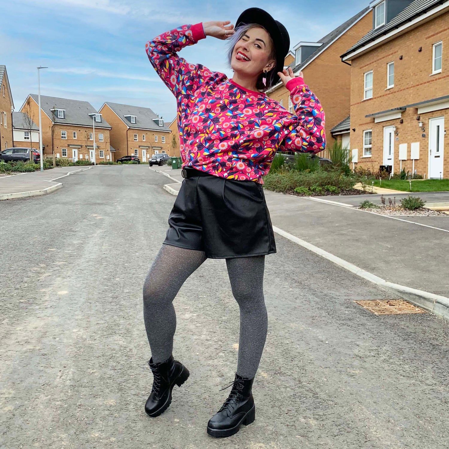 80 Denier Marl Tights - Rainy Day - Snag