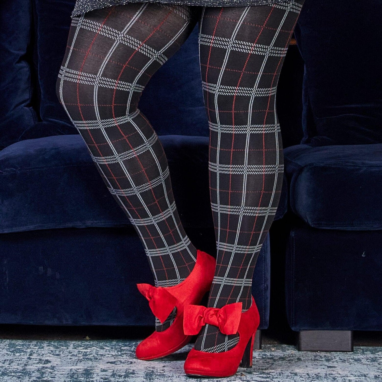 80 Denier Plaid Tights - Haggis - Snag