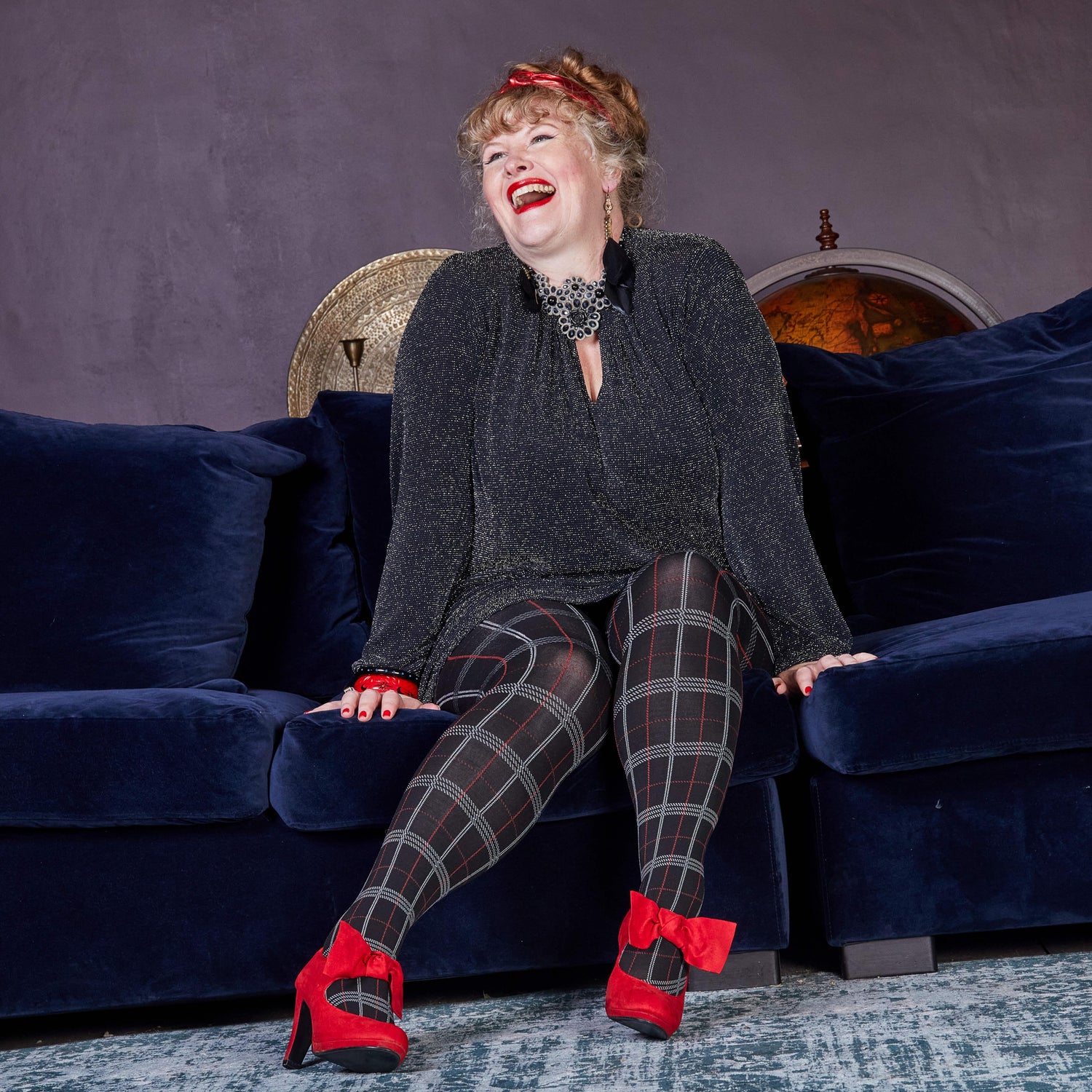 80 Denier Plaid Tights - Haggis - Snag