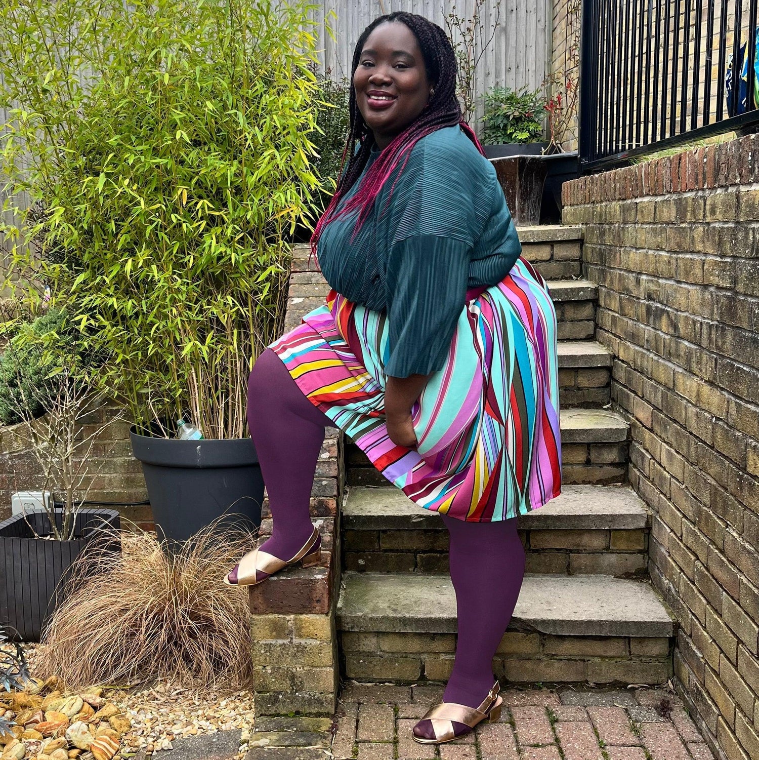 80 Denier Tights - Plum - Snag