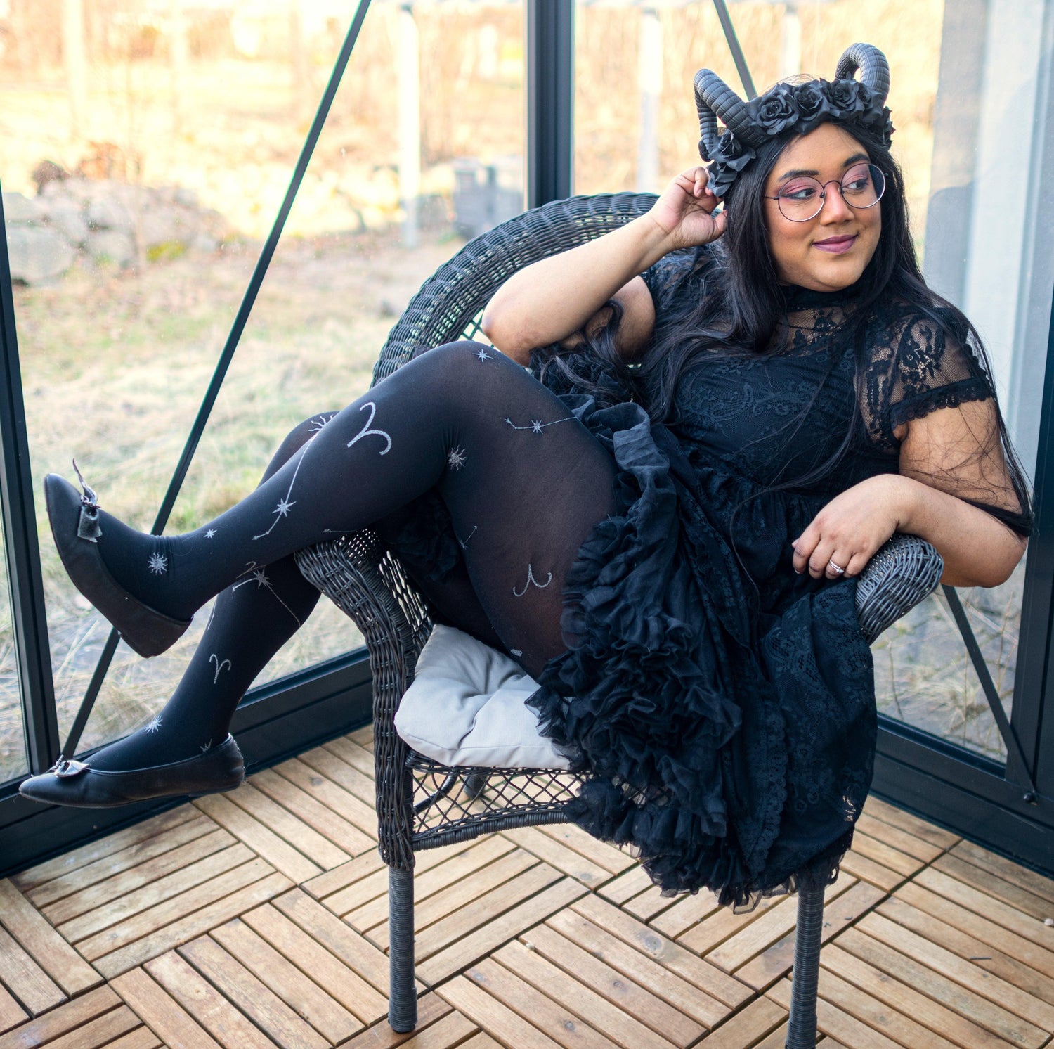 80 Denier Zodiac Tights - Aries - Snag