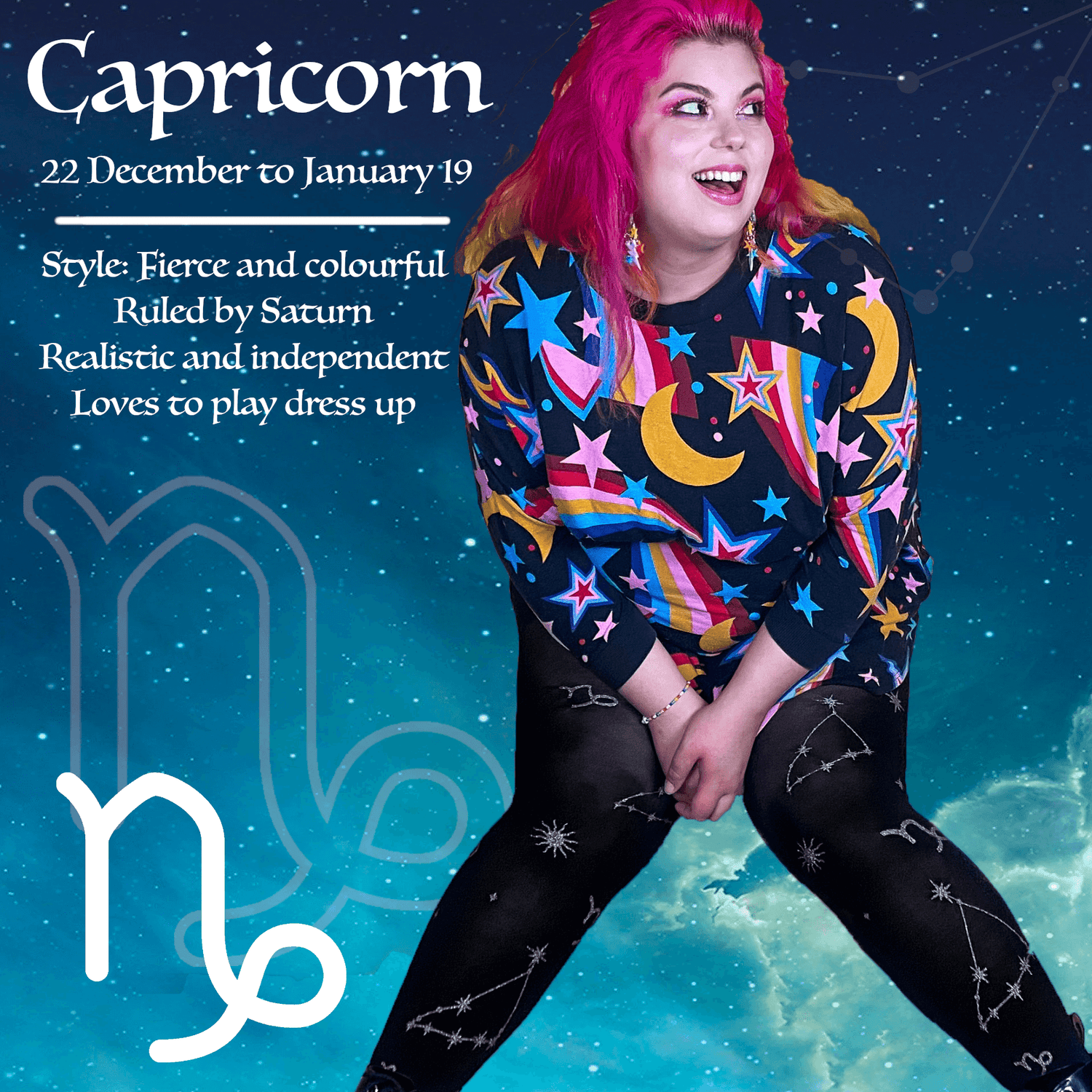 80 Denier Zodiac Tights - Capricorn - Snag