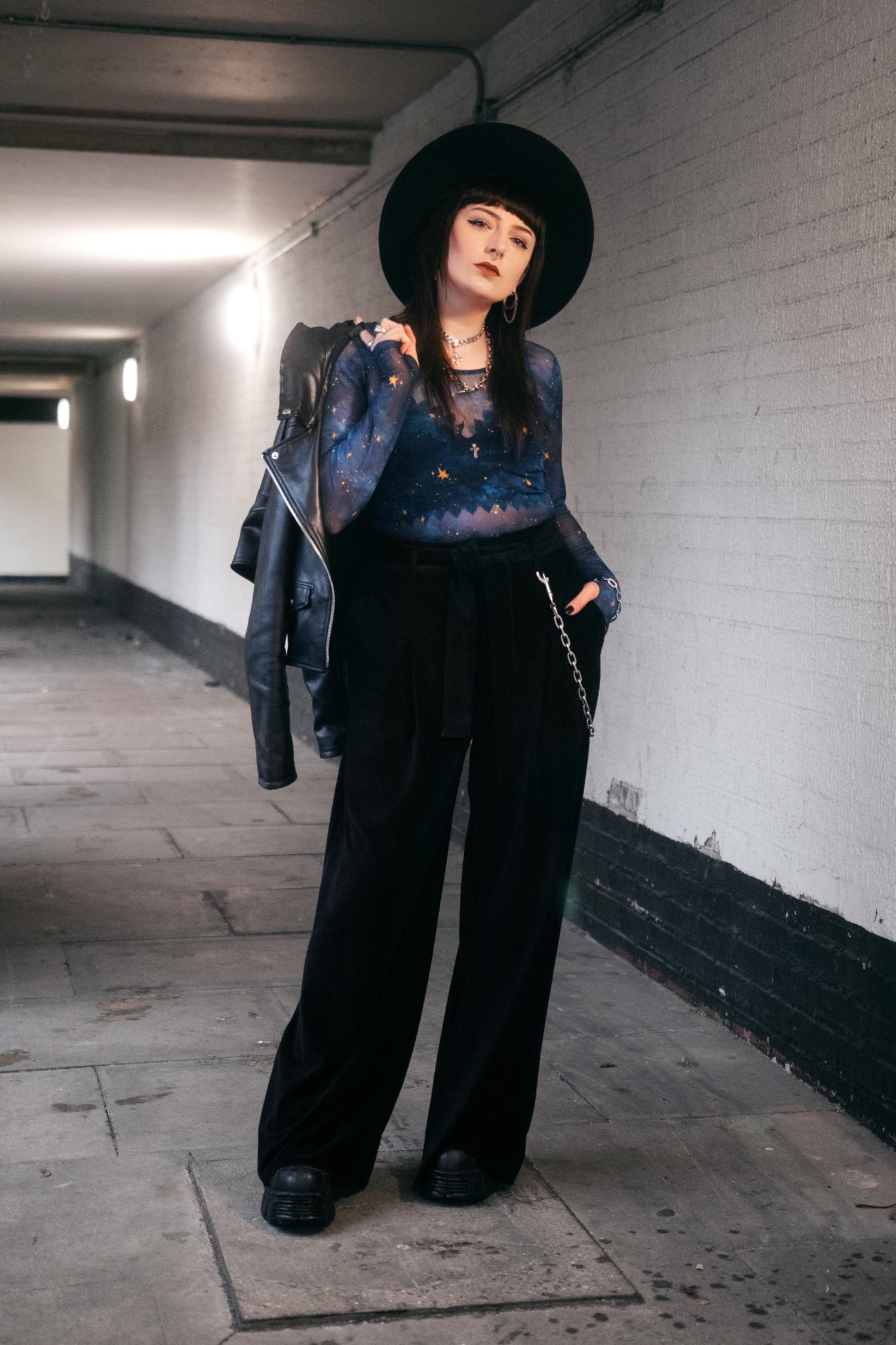 Mesh Top - Nebula - Blue / Gold