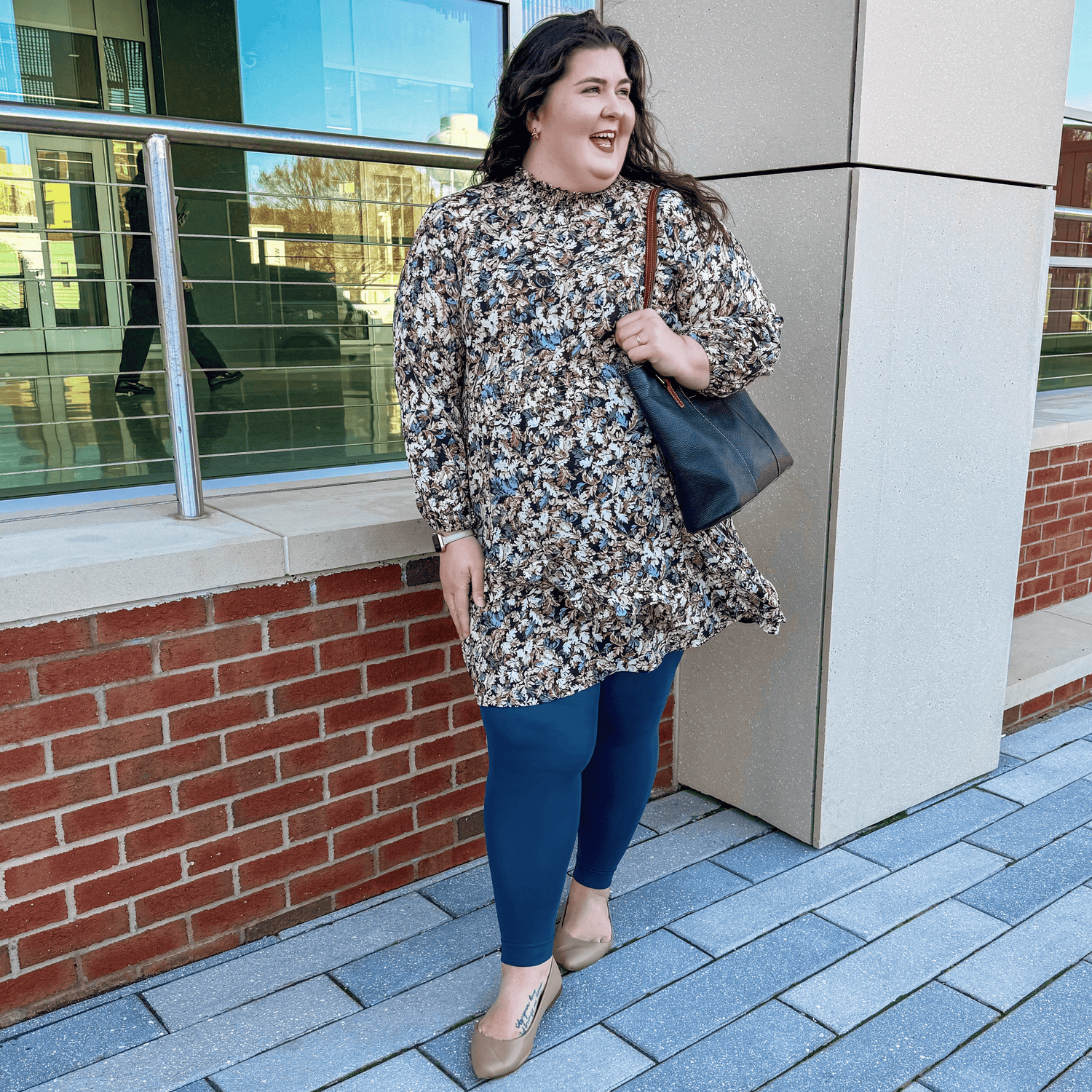 90 Denier Footless Tights - Bone China