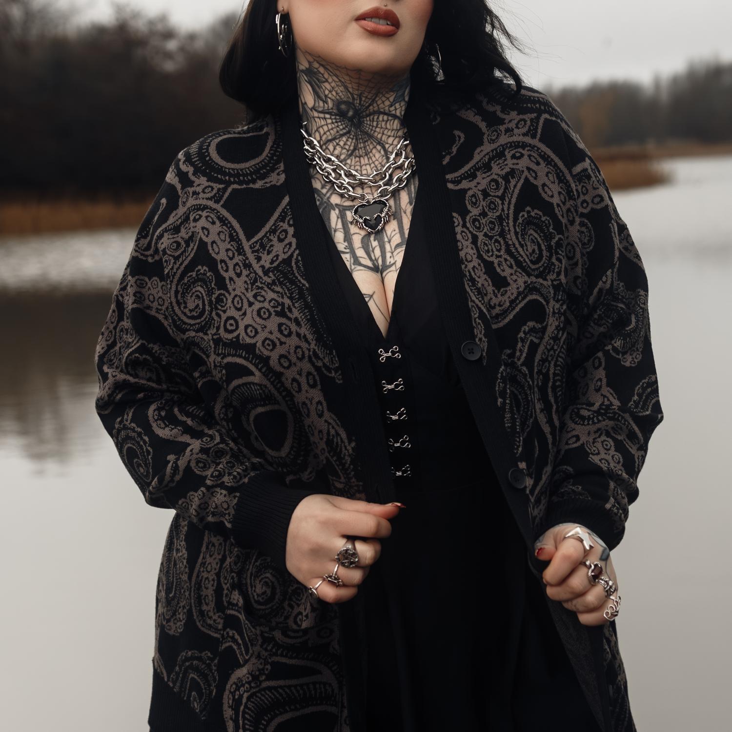 Cotton Rich Cardigan - Kraken's Embrace