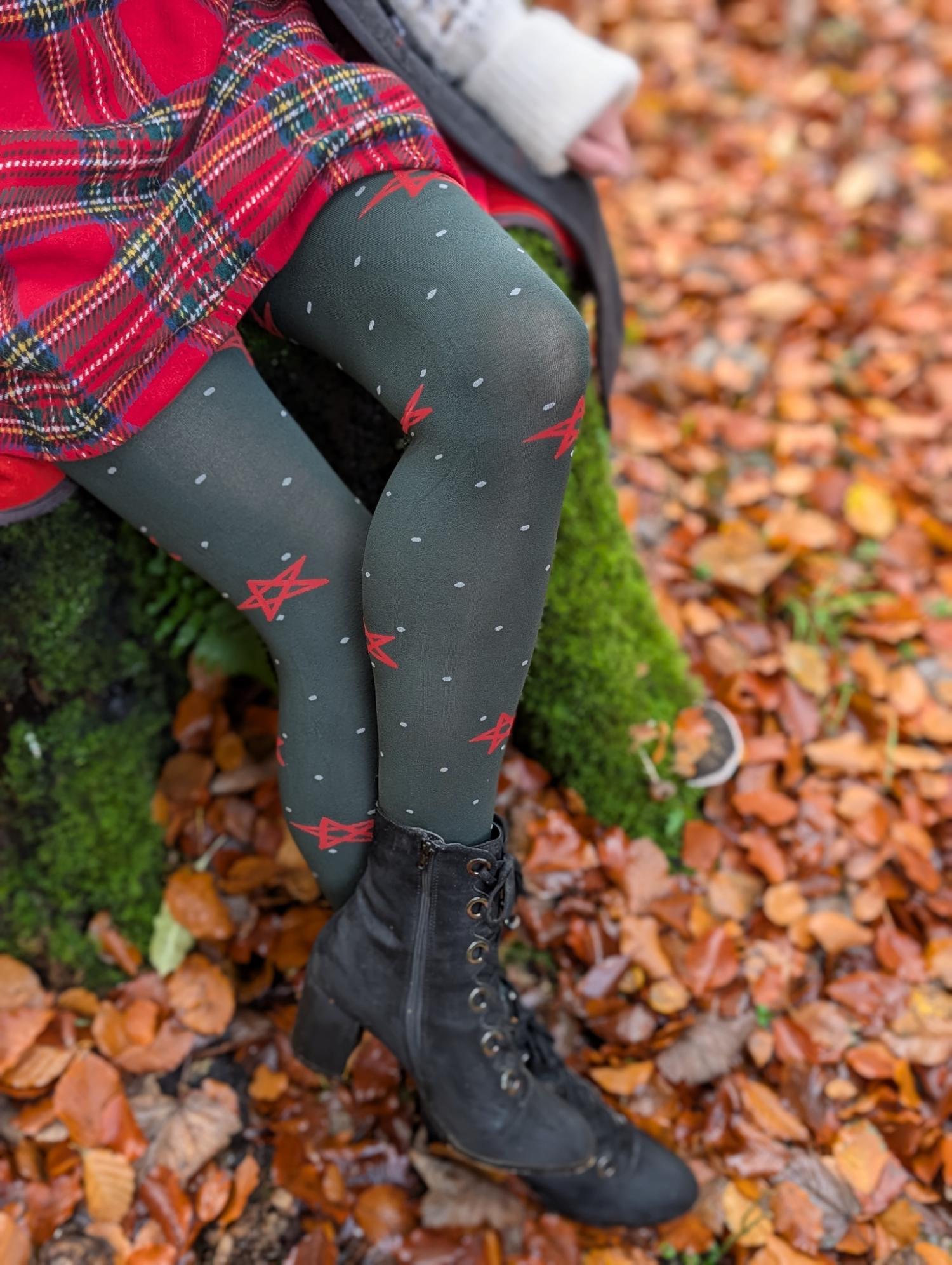 80 Denier Opaque Tights - Woodland Magick