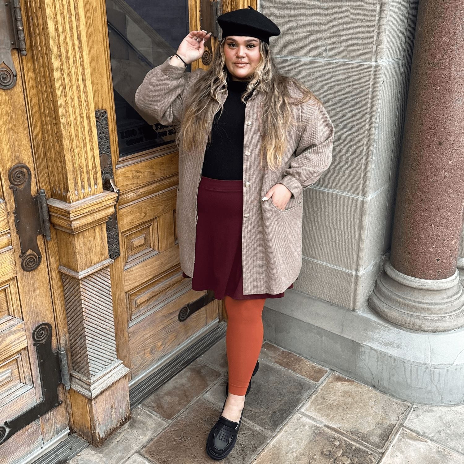 80 Denier Footless Tights - Butternut