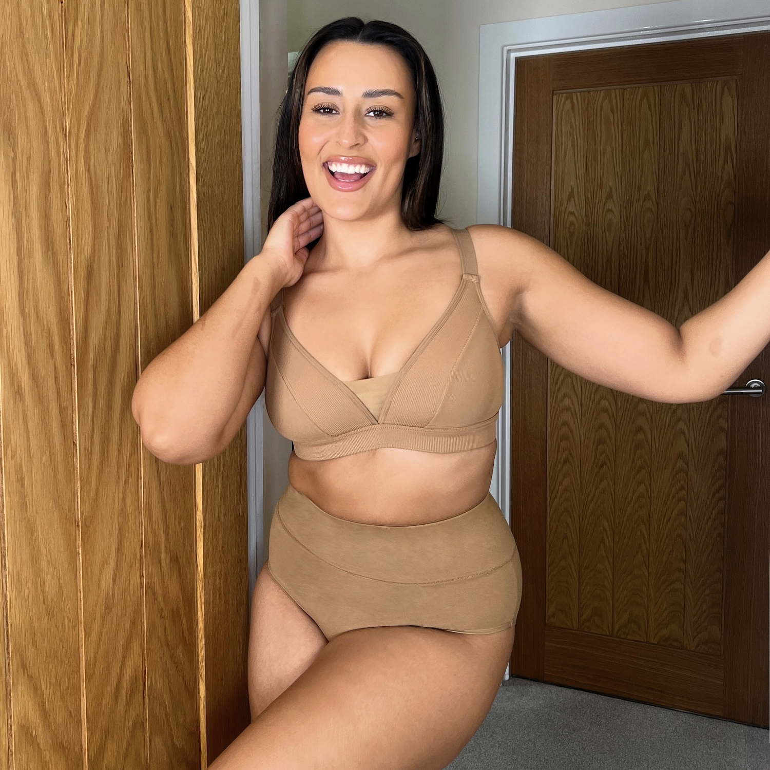 Everyday Ribbed Bra - Caramel