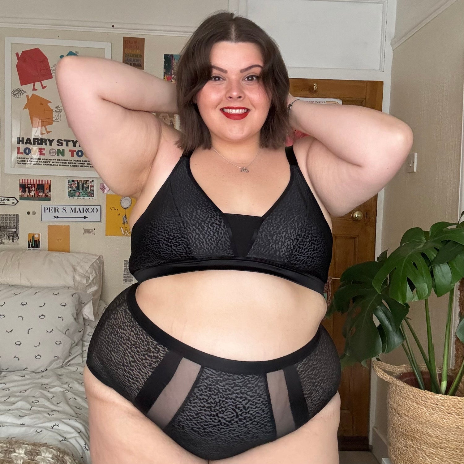 Full Brief Knickers - Black Leopard