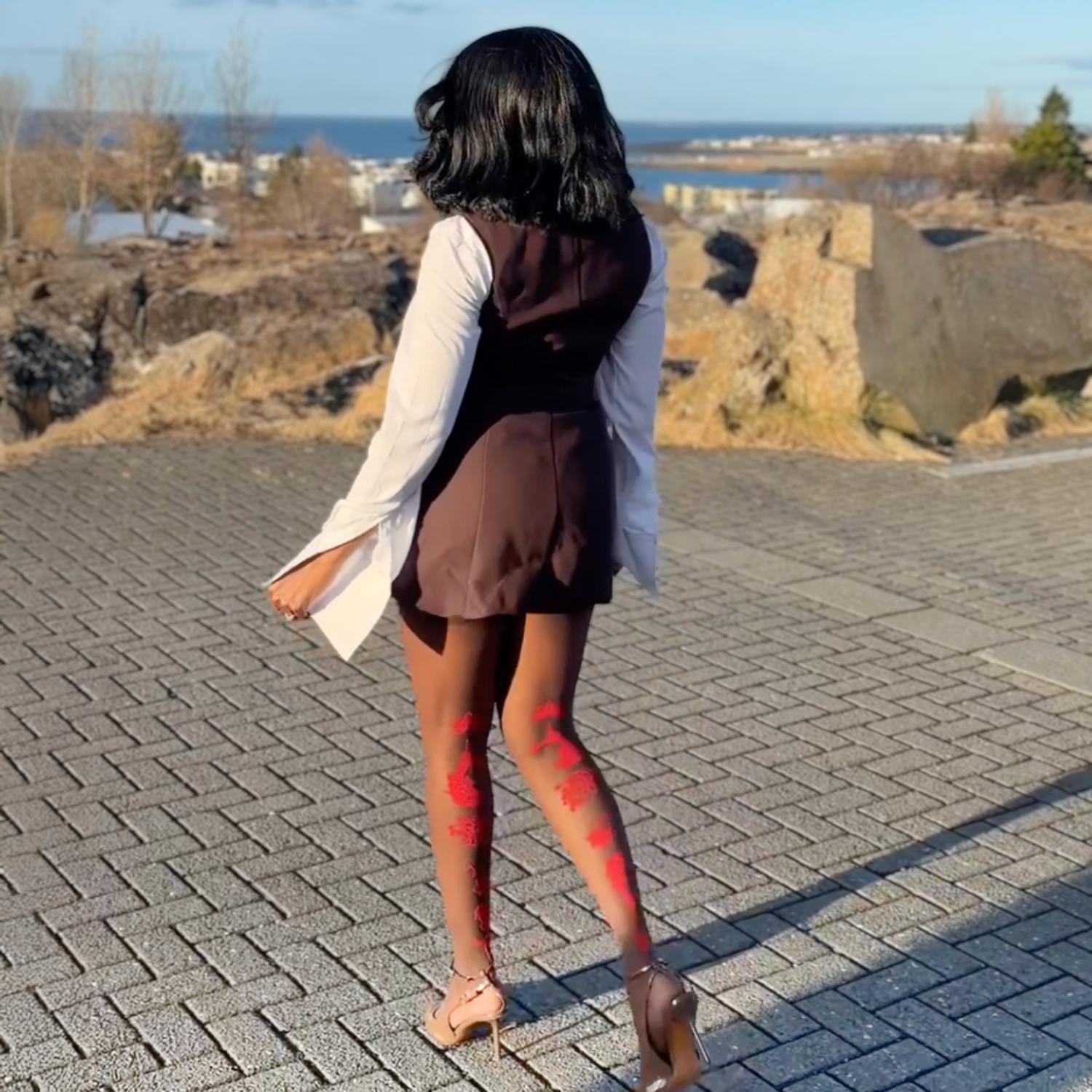 Paper Cut Tights - Praline