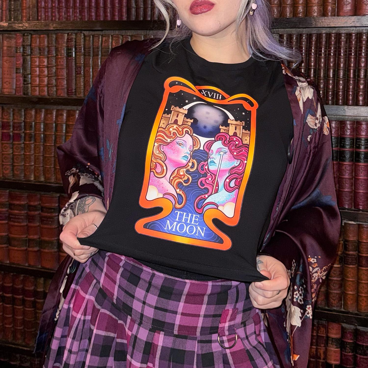 Major Arcana Baby Tee - XVIII The Moon