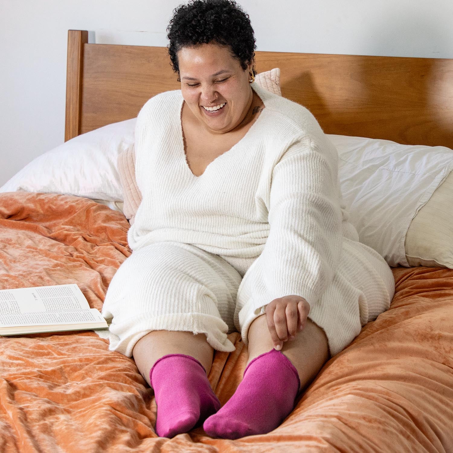 Bamboo Ankle Socks - Hibiscus