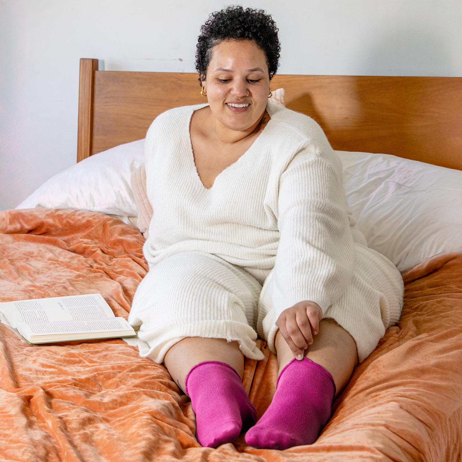 Bamboo Ankle Socks - Hibiscus