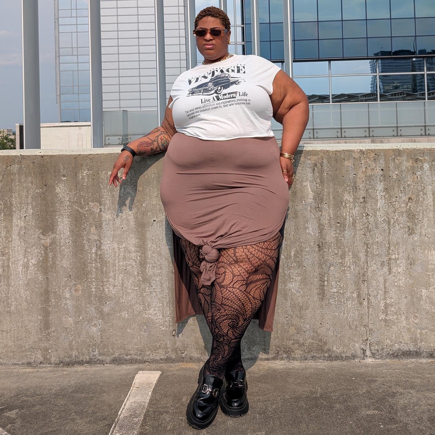 Thighs The Limit Fishnets - Timewarp - Black