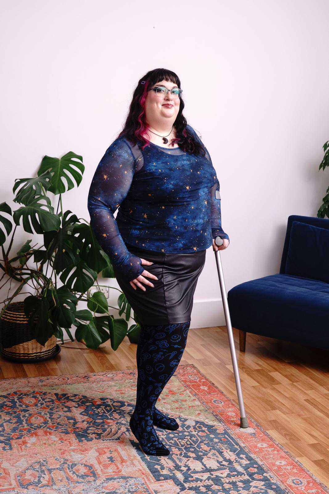 Mesh Top - Nebula - Blue / Gold