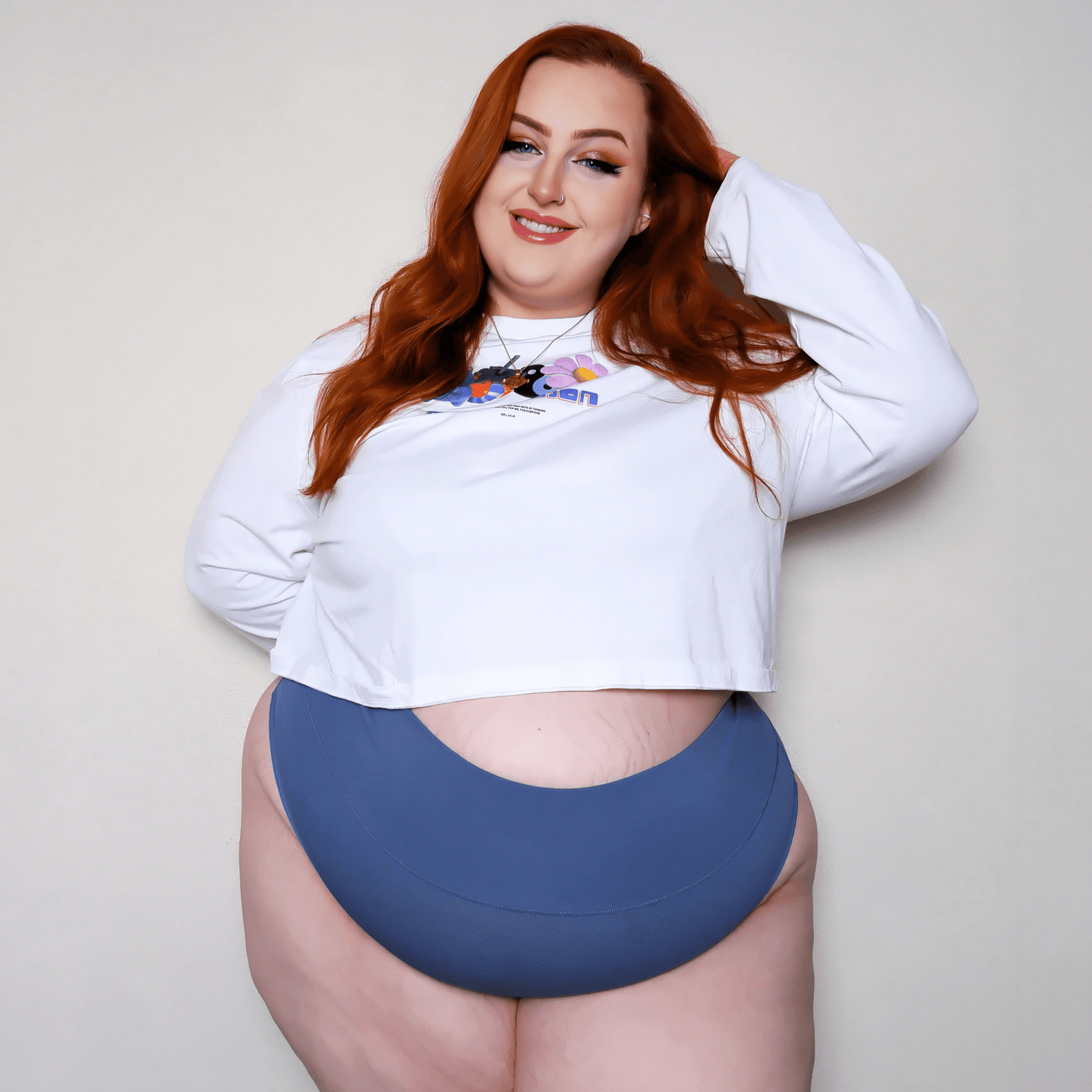 Cheeky High Leg Knickers - Denim