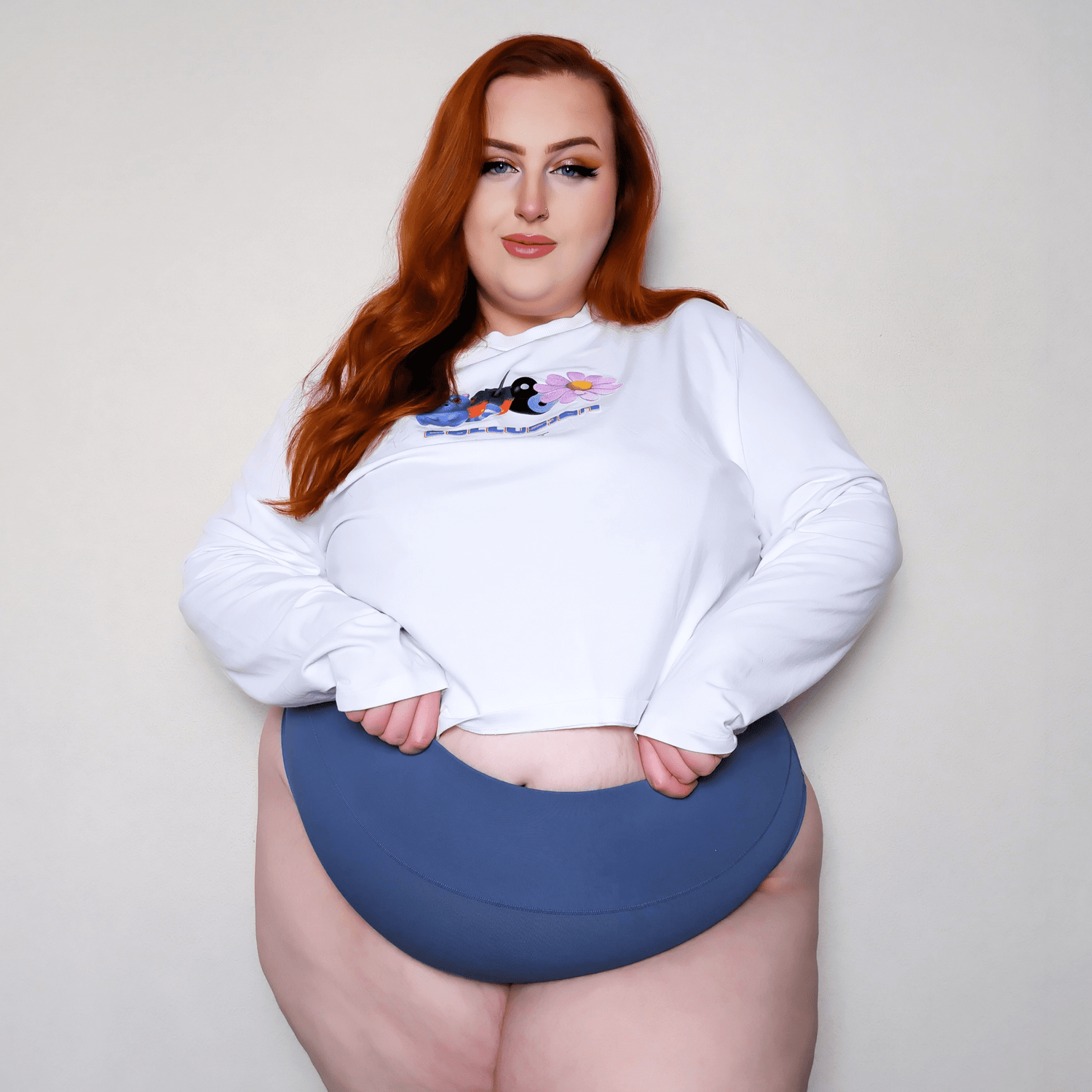 Cheeky High Leg Knickers - Denim