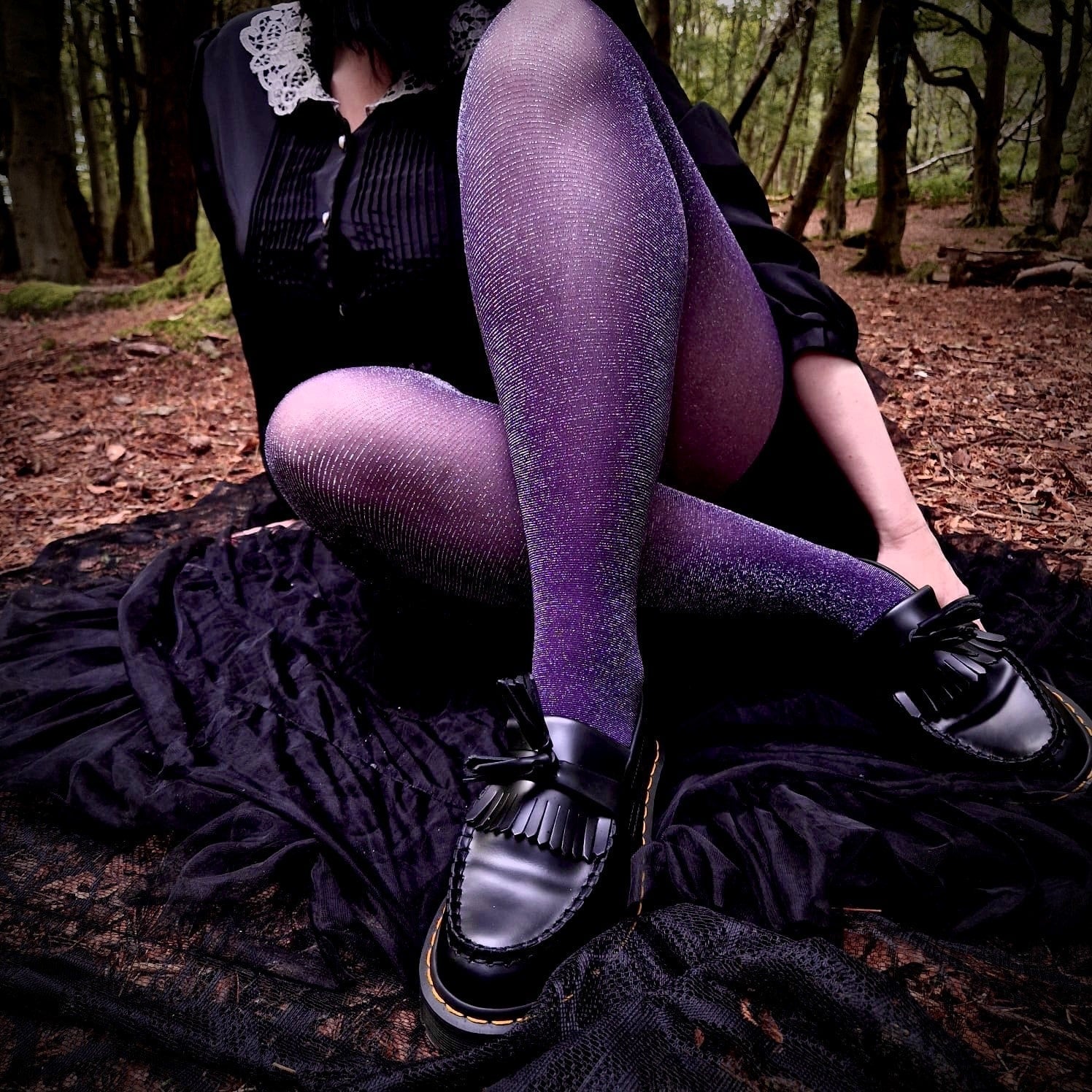 Lux Sparkle Tights - Amethyst