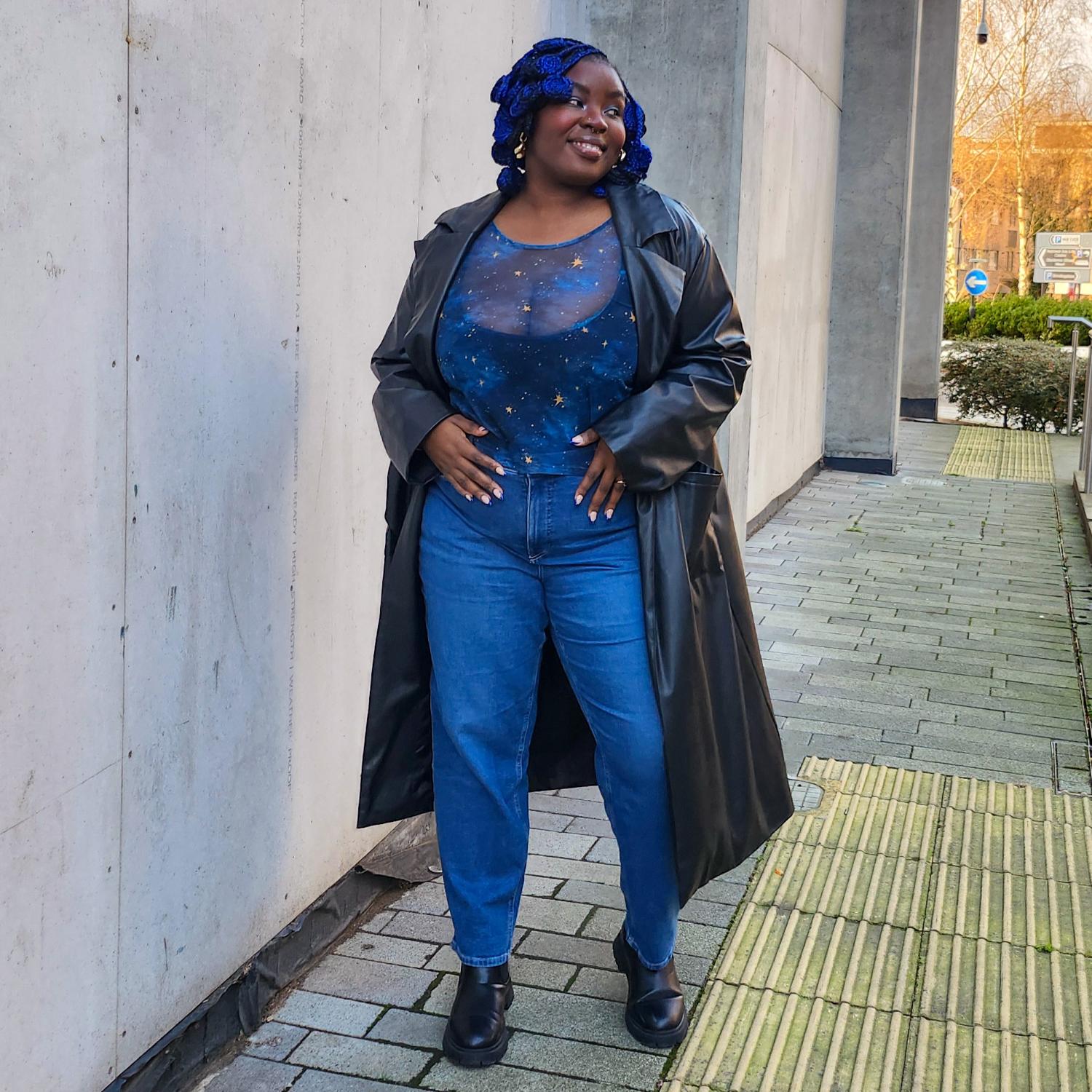 Mesh Top - Nebula - Blue / Gold