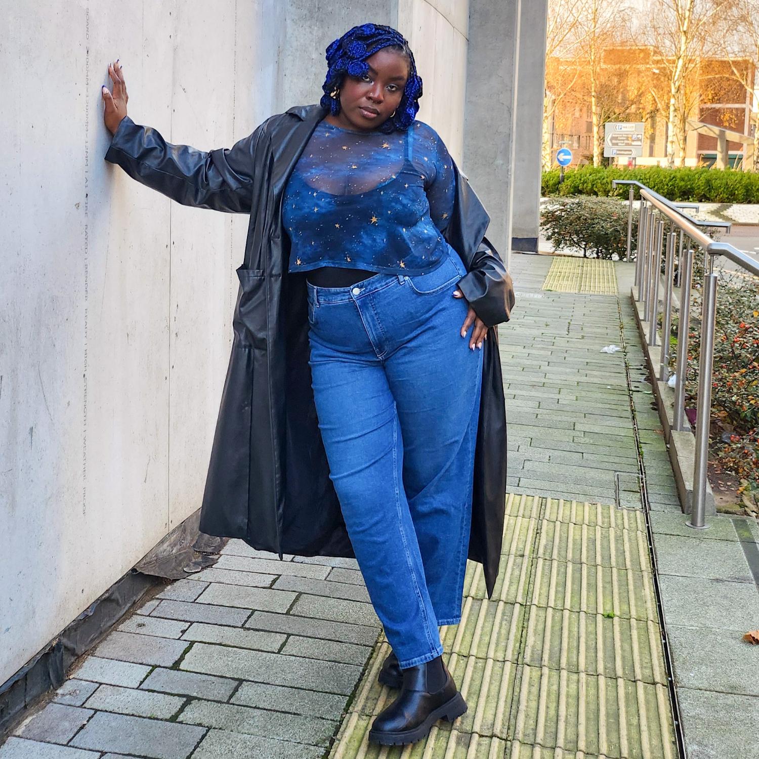 Mesh Top - Nebula - Blue / Gold