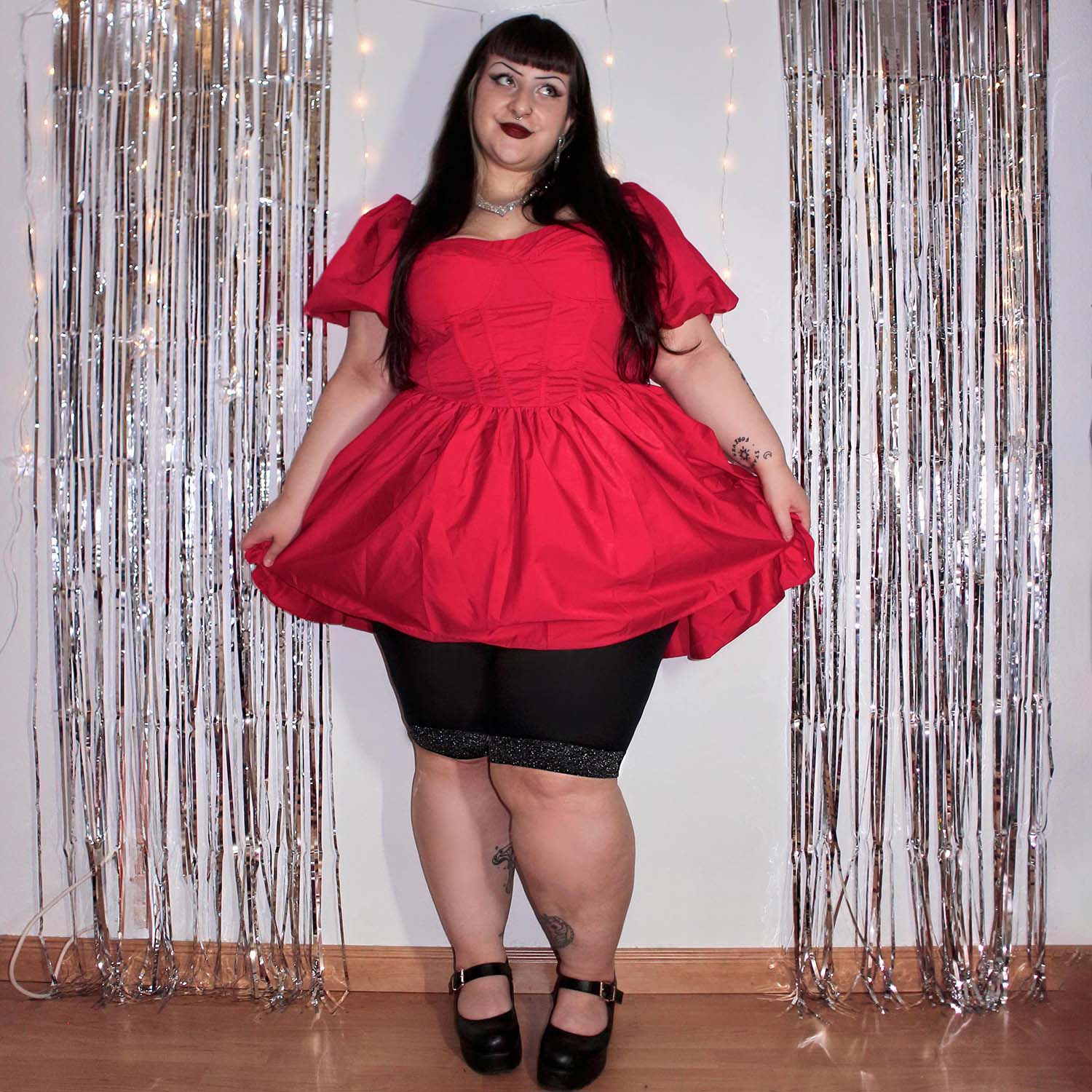 Stay Cool Chub Rub Lurex Shorts - Black