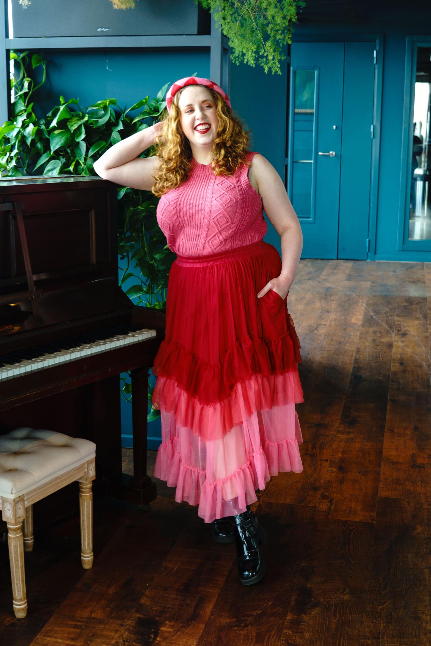 Mesh Maxi Skirt - Pirouette Ombre