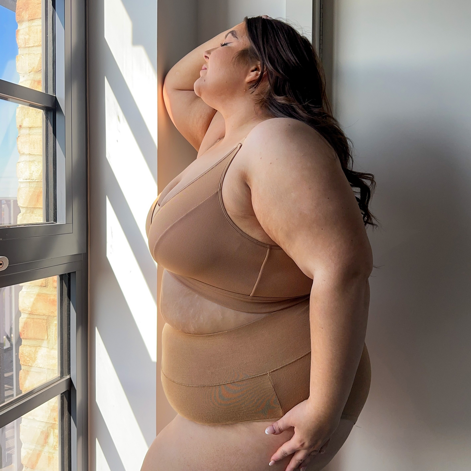 Everyday Ribbed Bra - Caramel