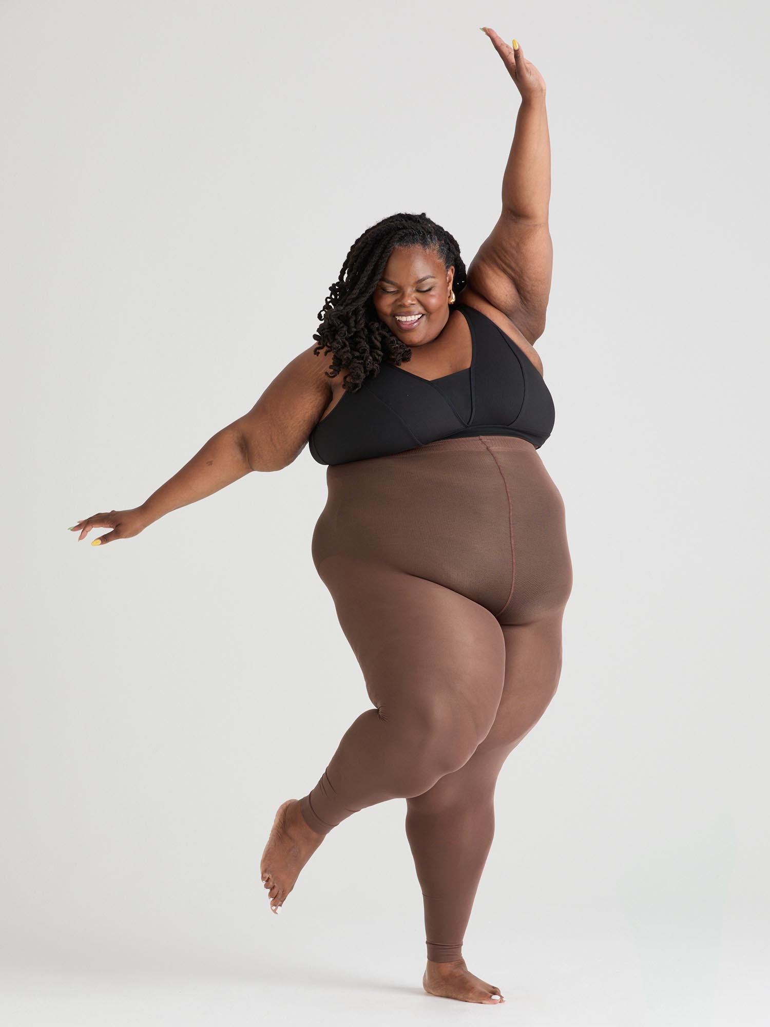 80 Denier Footless Tights - Divine