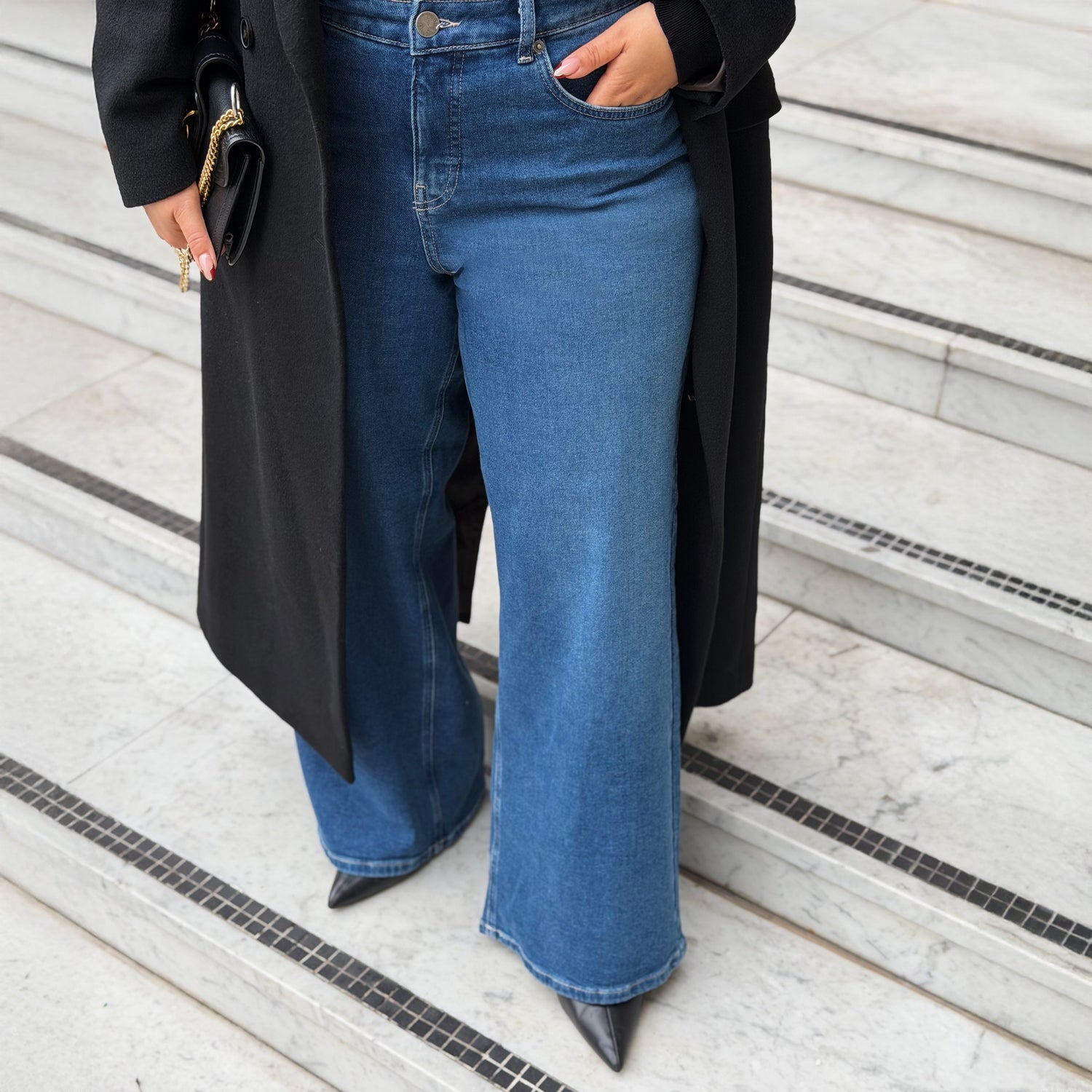 Organic Wide Leg Jeans - Atlantic