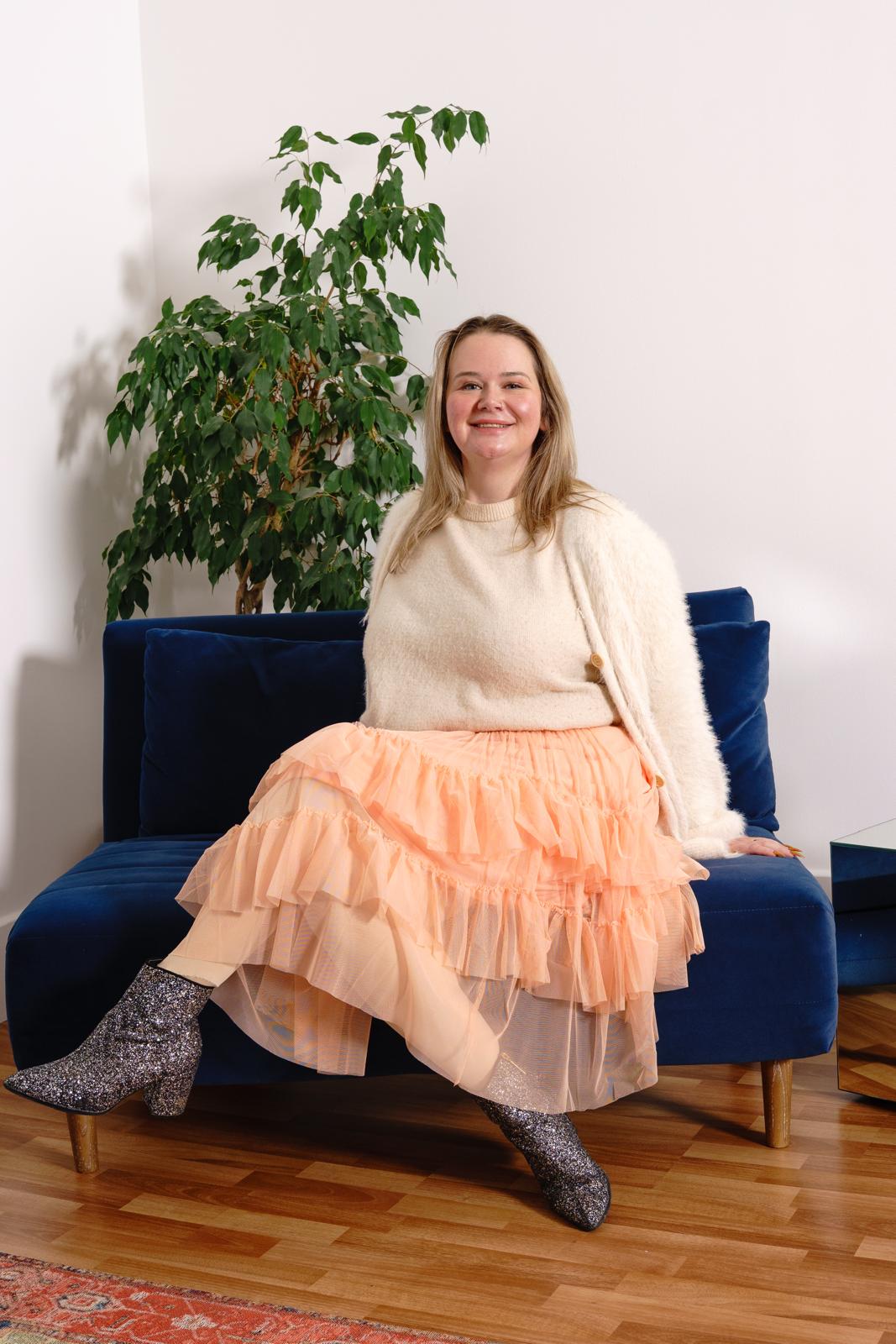 Mesh Skirt - Peach Mousse