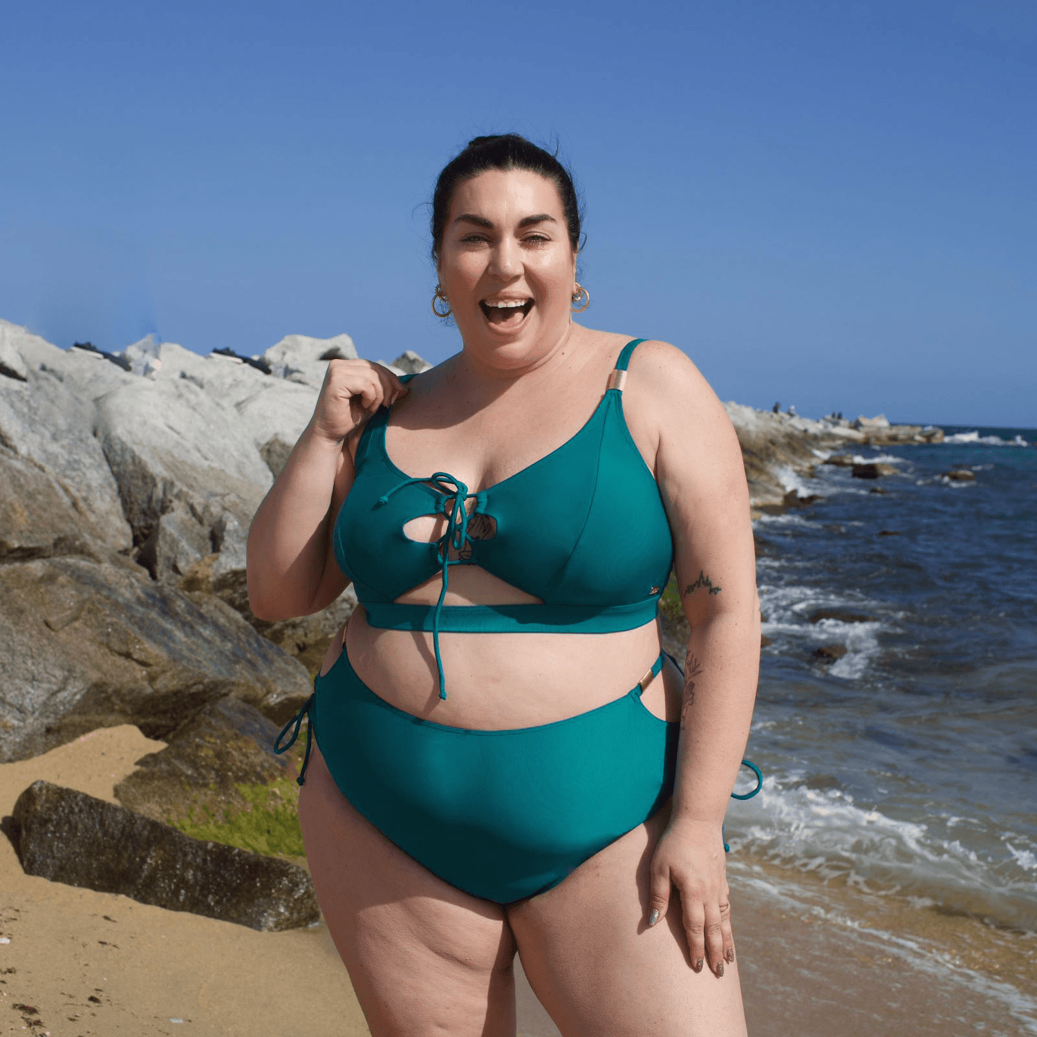 Bikini Bottoms - What Babe? - Teal - Snag