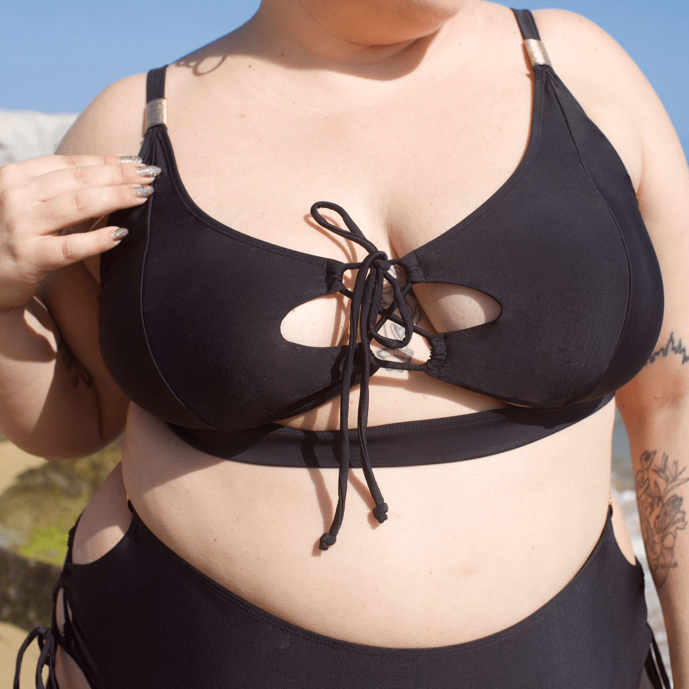 Bikini Top - What Babe? - Black - Snag