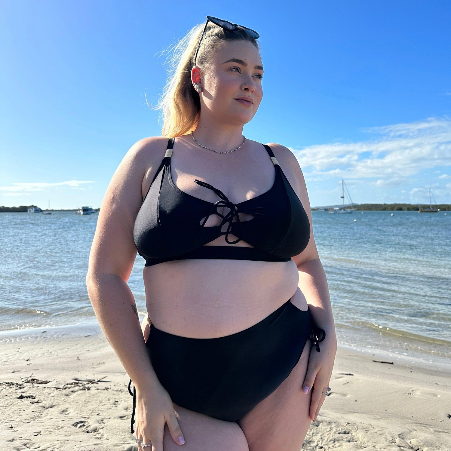 Bikini Top - What Babe? - Black - Snag