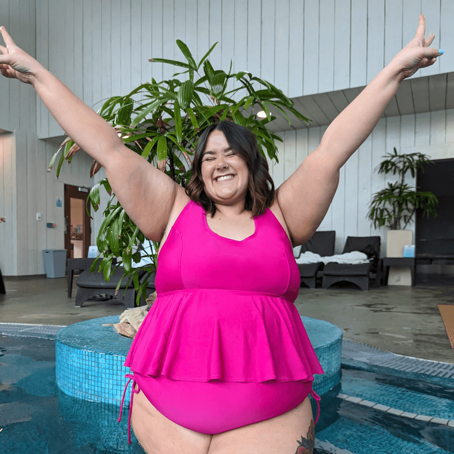 Bikini Top - Who you gonna call? - Hot Pink - Snag