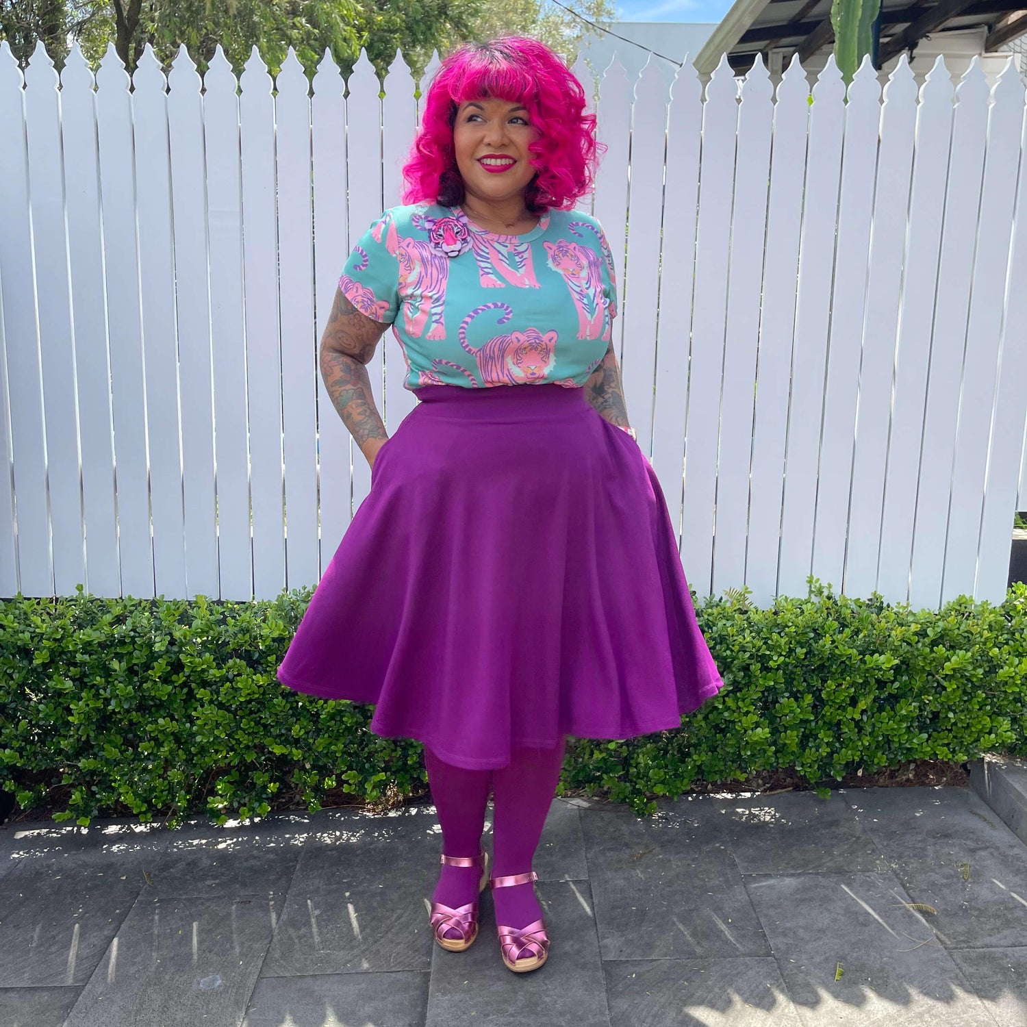 Flare Skirt - Oh My Gosh! - Figgy Pudding - Snag