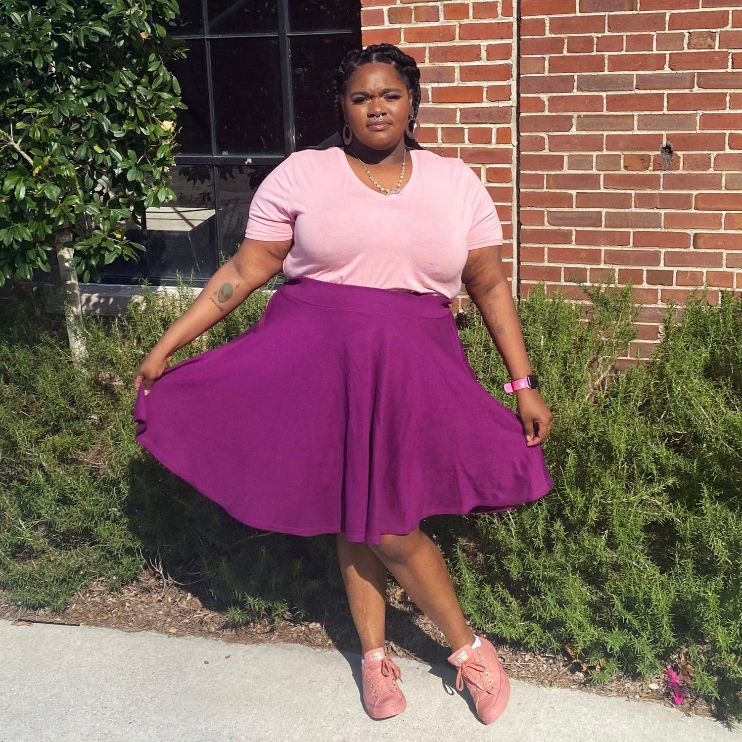 Flare Skirt - Oh My Gosh! - Figgy Pudding - Snag