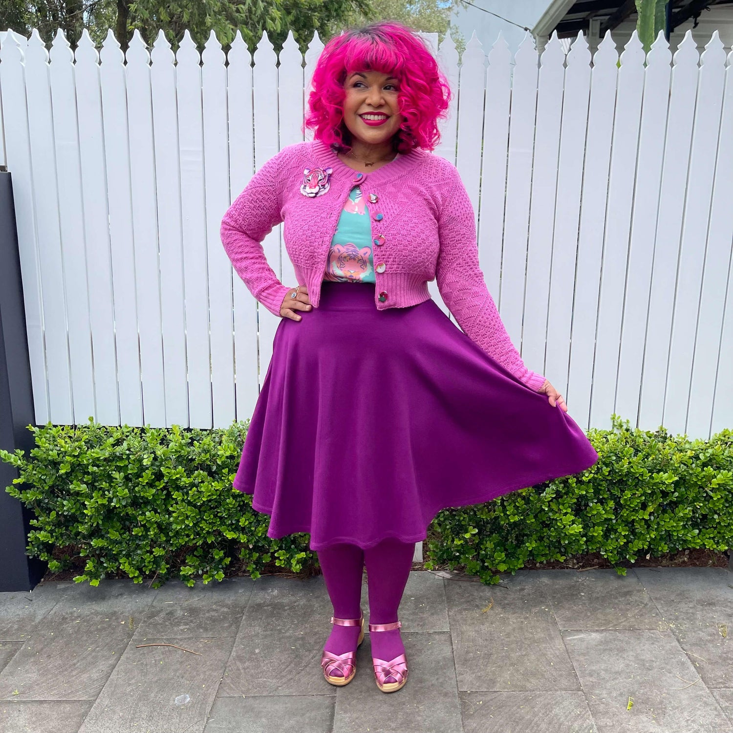 Flare Skirt - Oh My Gosh! - Figgy Pudding - Snag