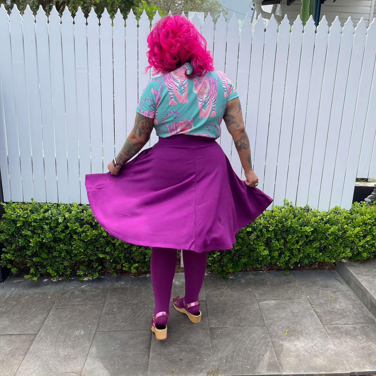 Flare Skirt - Oh My Gosh! - Figgy Pudding - Snag