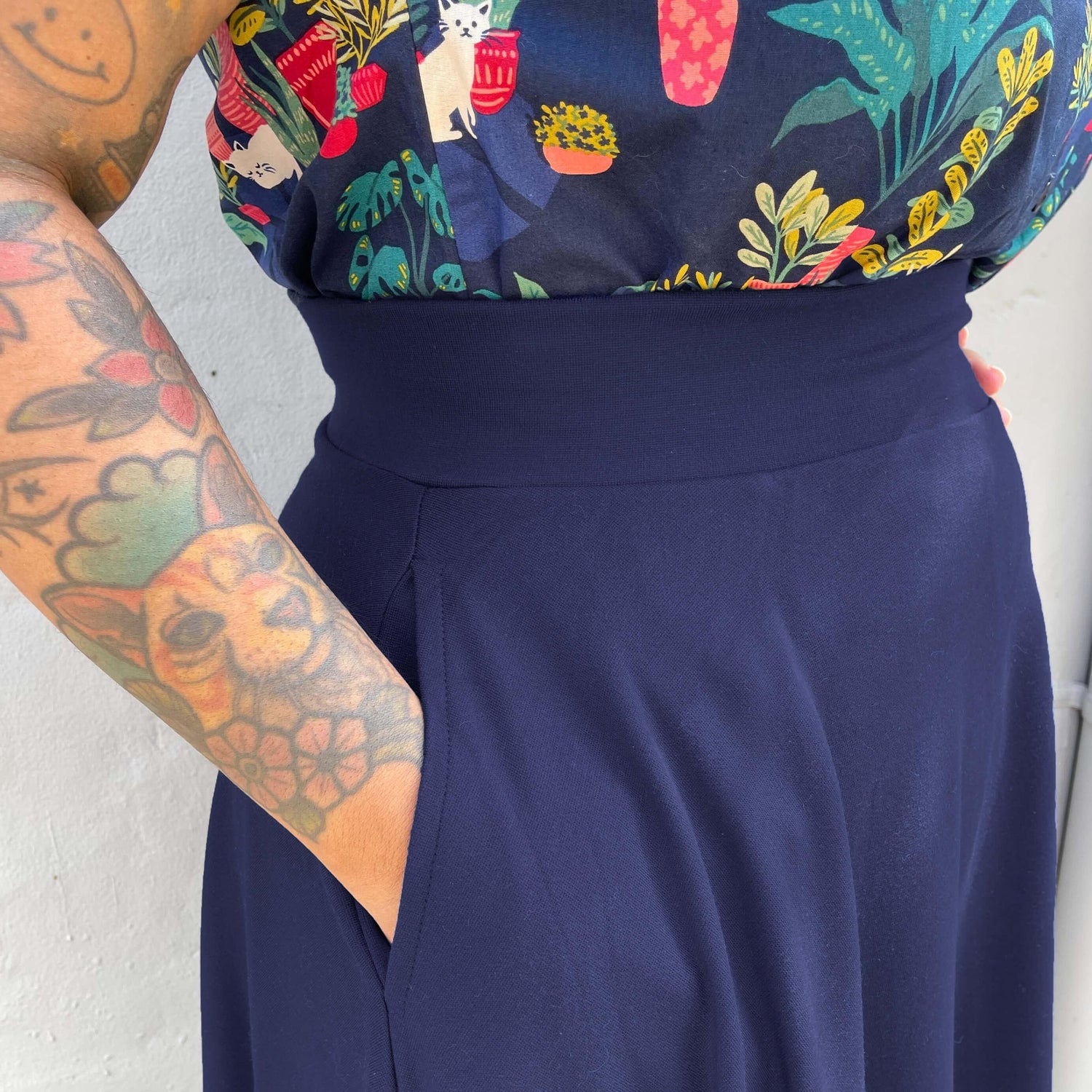 Flare Skirt - Oh My Gosh! - Navy - Snag