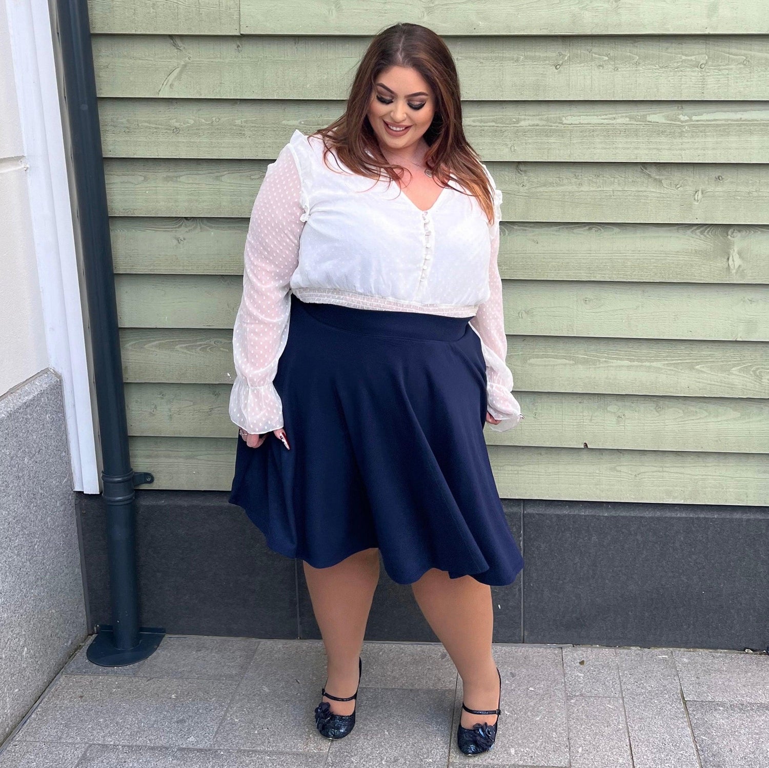 Flare Skirt - Oh My Gosh! - Navy - Snag