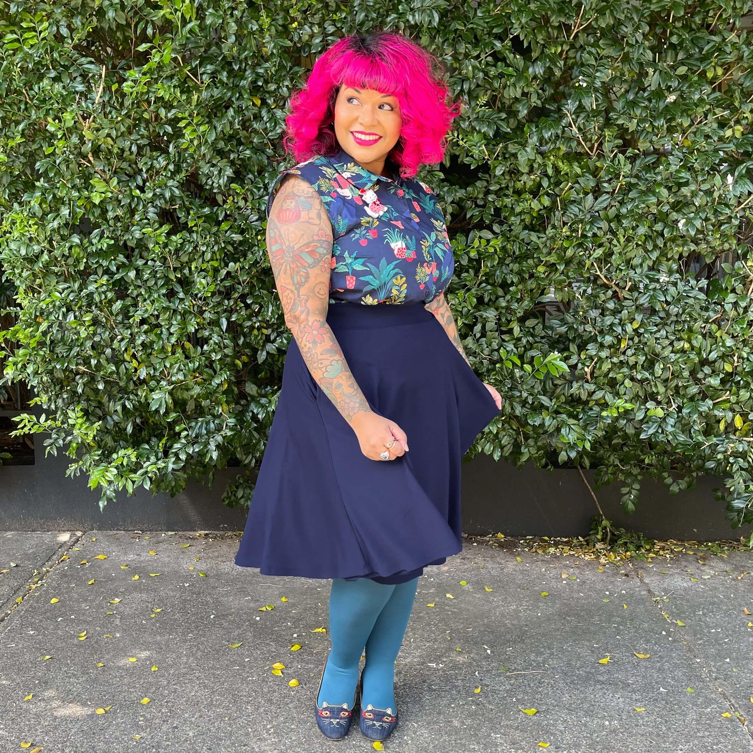 Flare Skirt - Oh My Gosh! - Navy - Snag